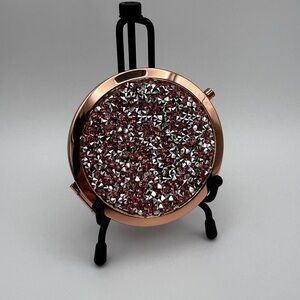Rose Gold Dual Compact Mirror Heavy Duty Metal